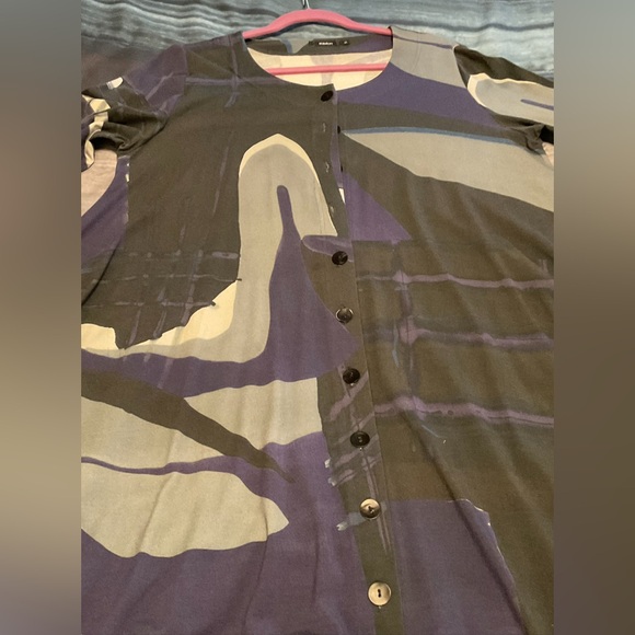 Swedish Designer Ralston long sleeve button down Swing Dress. - Picture 7 of 9